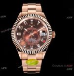 iu Factory Rolex Sky-Dweller Rose Gold Arabic Watch with 9001 Movement